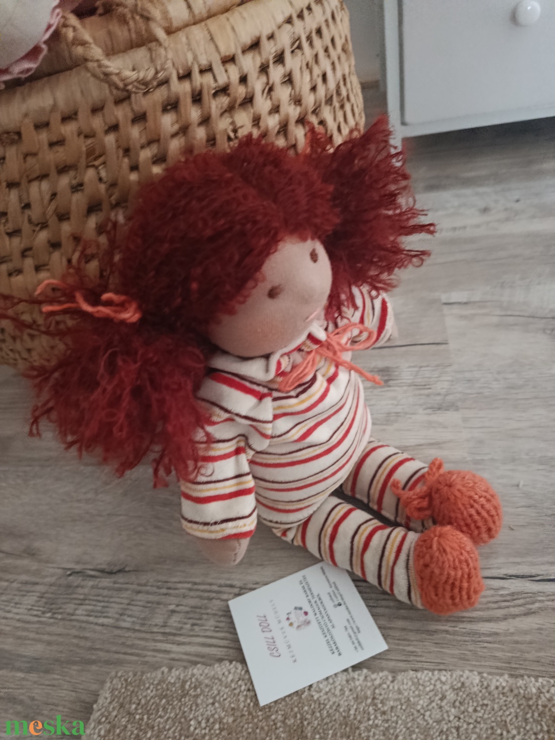  Öltöztethető vöröshajú Waldorf baba keresi társát - játék & sport - baba & babaház - öltöztethető baba - Meska.hu