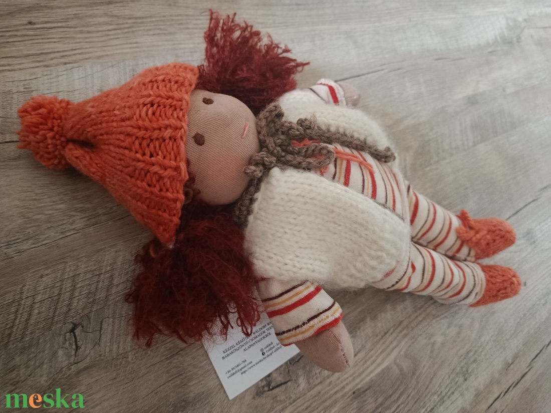  Öltöztethető vöröshajú Waldorf baba keresi társát - játék & sport - baba & babaház - öltöztethető baba - Meska.hu