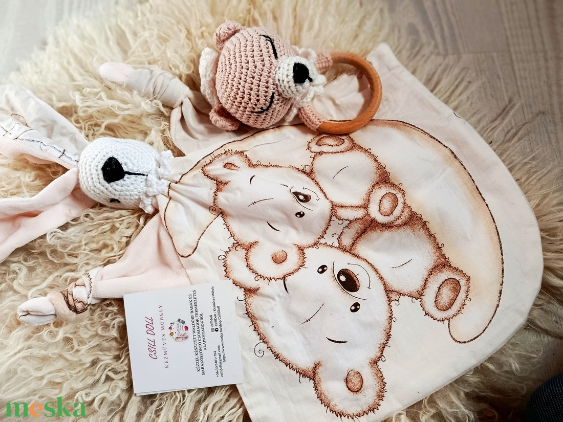 Gyönyörű Babaváró-Babaköszöntő ajándék natúr színekkel - baba - mama - babalátogató ajándékcsomag - Meska.hu