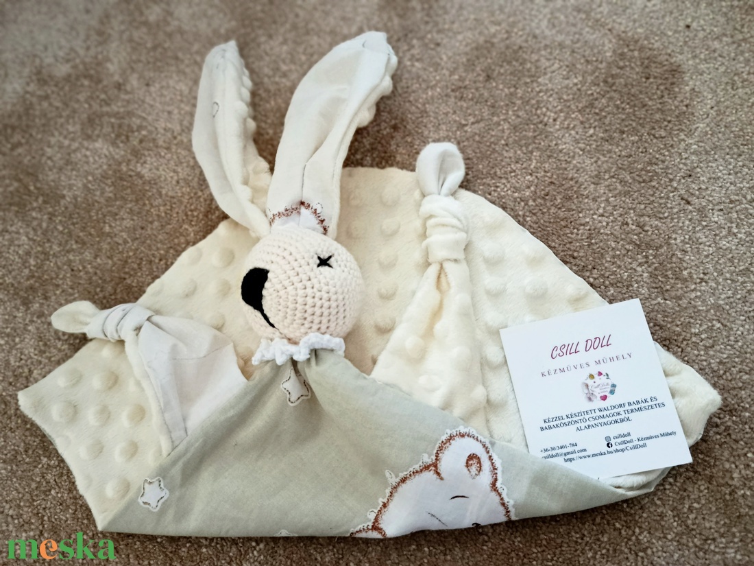 Pihe puha natúr nyuszis nyunyóka  - baba - mama - babalátogató ajándékcsomag - Meska.hu