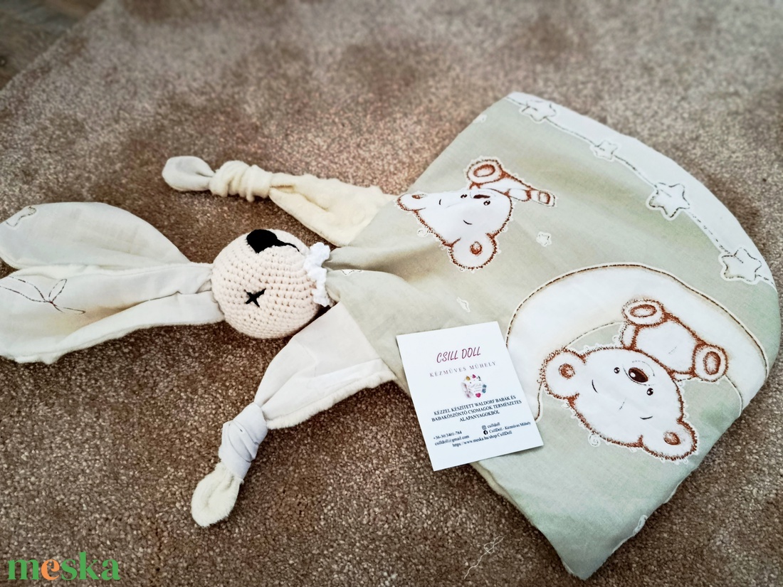 Pihe puha natúr nyuszis nyunyóka  - baba - mama - babalátogató ajándékcsomag - Meska.hu