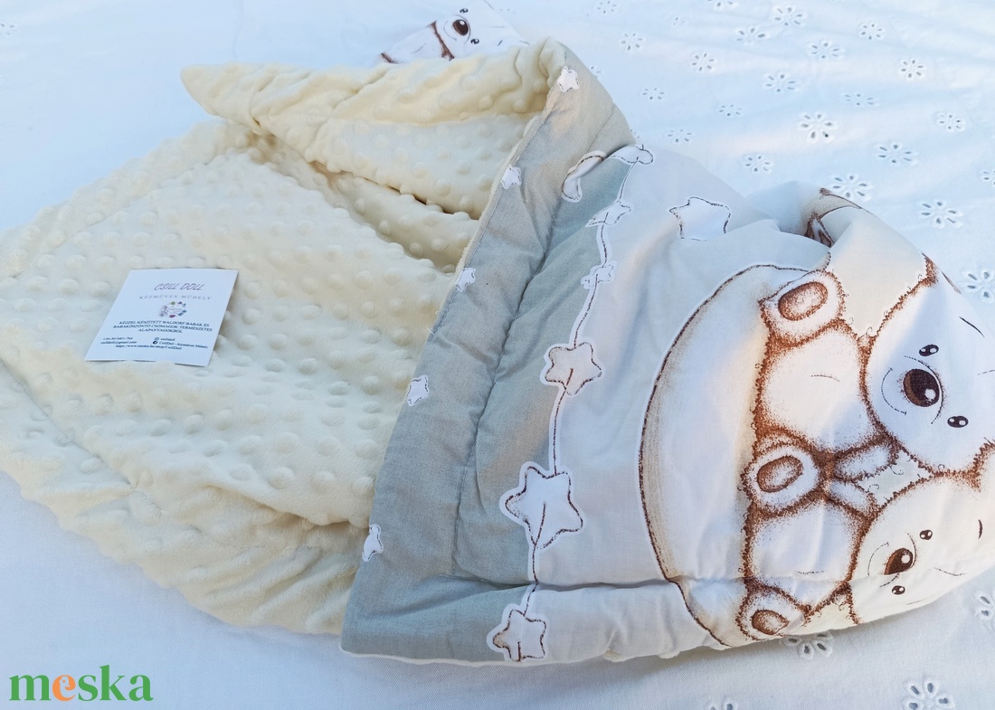 Gyönyörű natúr 4 részes Babaváró Babaköszöntő ajándék szett  - baba - mama - babalátogató ajándékcsomag - Meska.hu