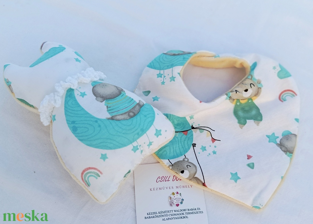 Csodaszép három részes nyunyókás szett Babaköszöntésre - baba - mama - babalátogató ajándékcsomag - Meska.hu
