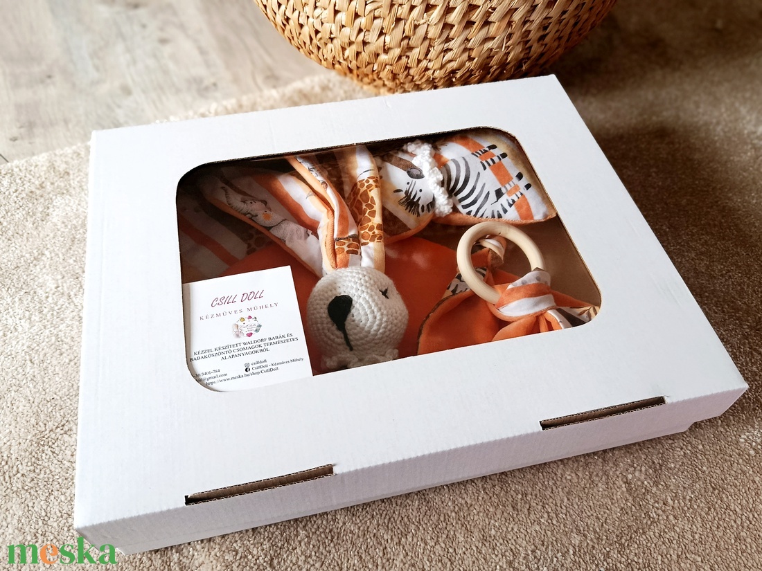 Állatmintás 4 részes ajándék szett Babavárásra-Babaköszöntésre  - baba - mama - babalátogató ajándékcsomag - Meska.hu