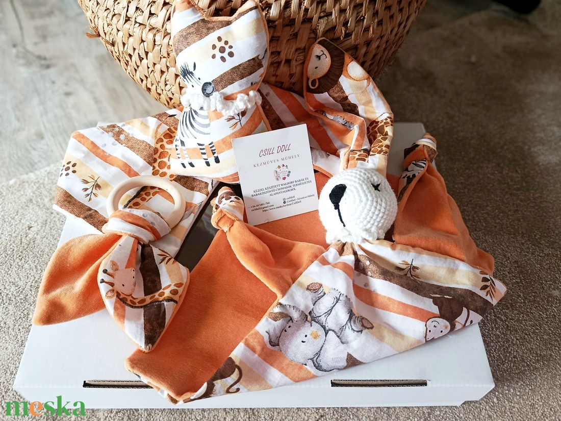 Állatmintás 4 részes ajándék szett Babavárásra-Babaköszöntésre  - baba - mama - babalátogató ajándékcsomag - Meska.hu