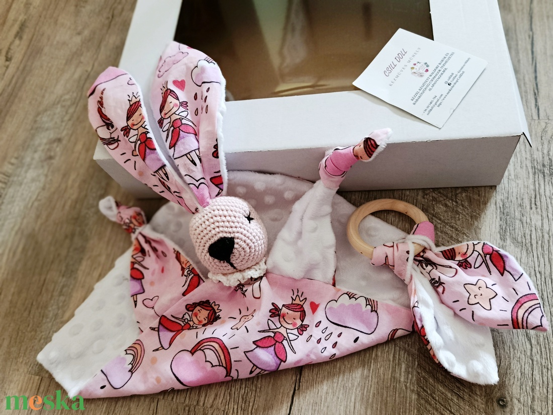 4 részes Babaköszöntő ajándék szett rózsaszín álomvilágban - baba - mama - babalátogató ajándékcsomag - Meska.hu