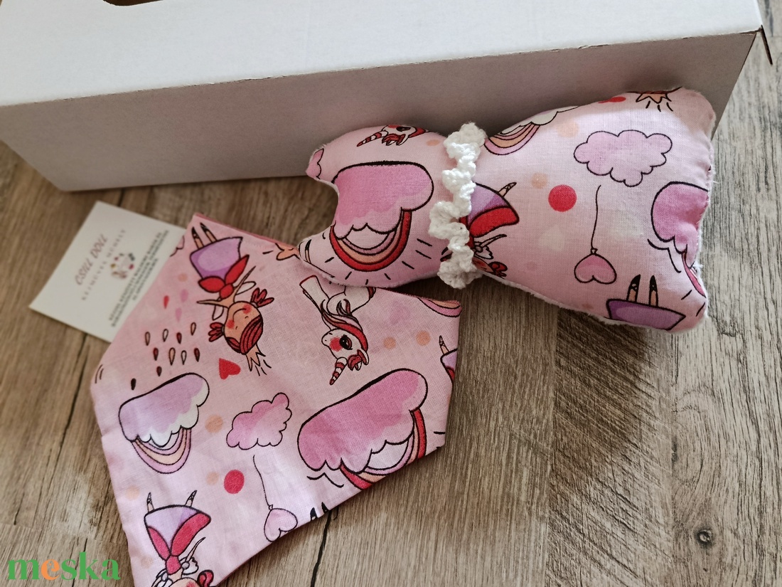 4 részes Babaköszöntő ajándék szett rózsaszín álomvilágban - baba - mama - babalátogató ajándékcsomag - Meska.hu