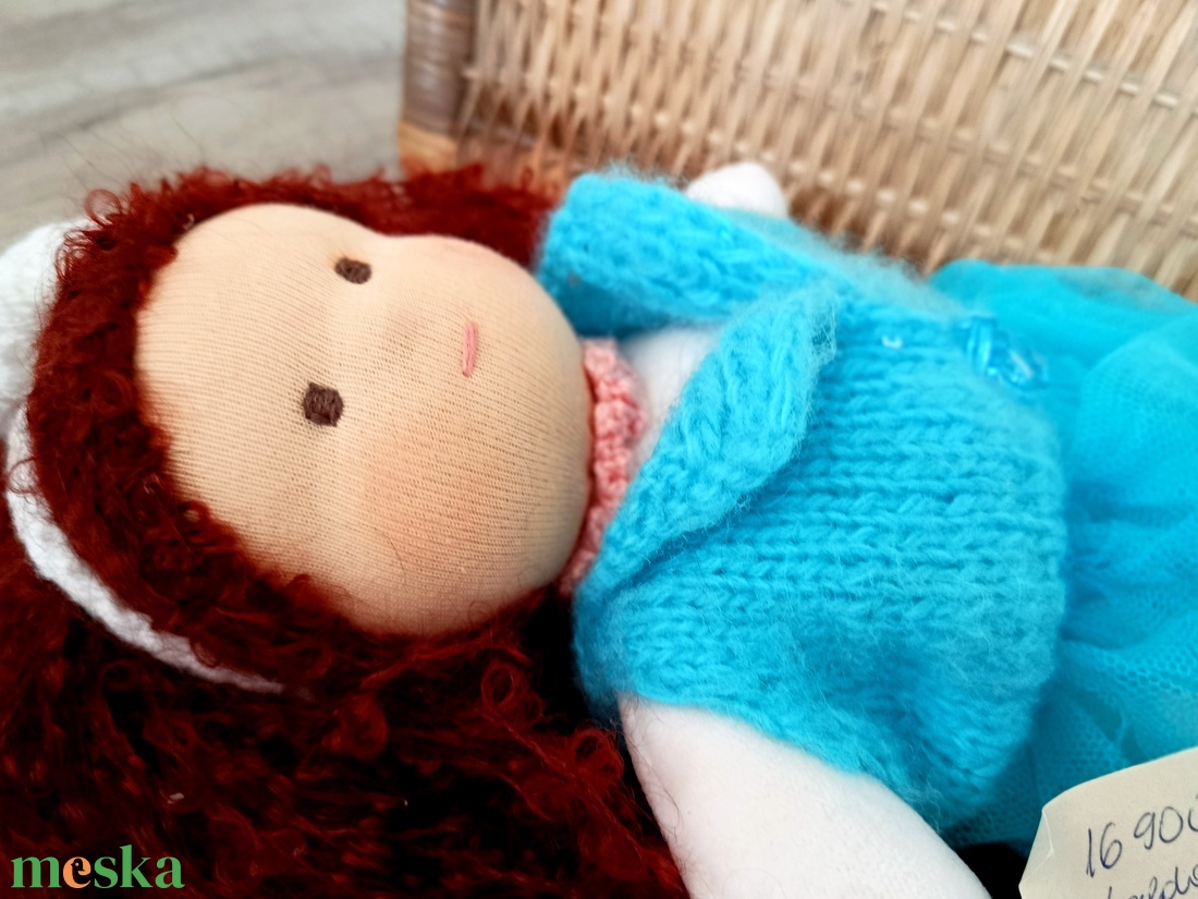 Waldorf manóbaba gyönyörű bongyi hajjal - játék & sport - baba & babaház - játékbaba, babakellék - Meska.hu