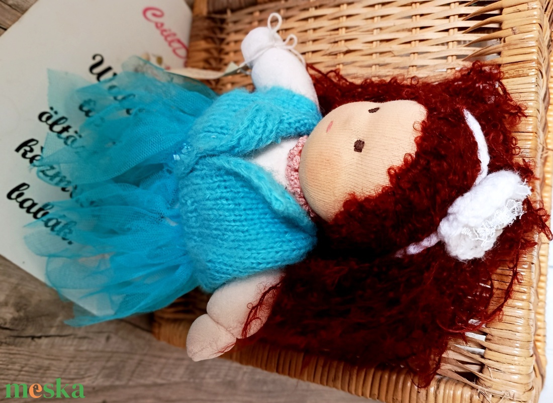 Waldorf manóbaba gyönyörű bongyi hajjal - játék & sport - baba & babaház - játékbaba, babakellék - Meska.hu