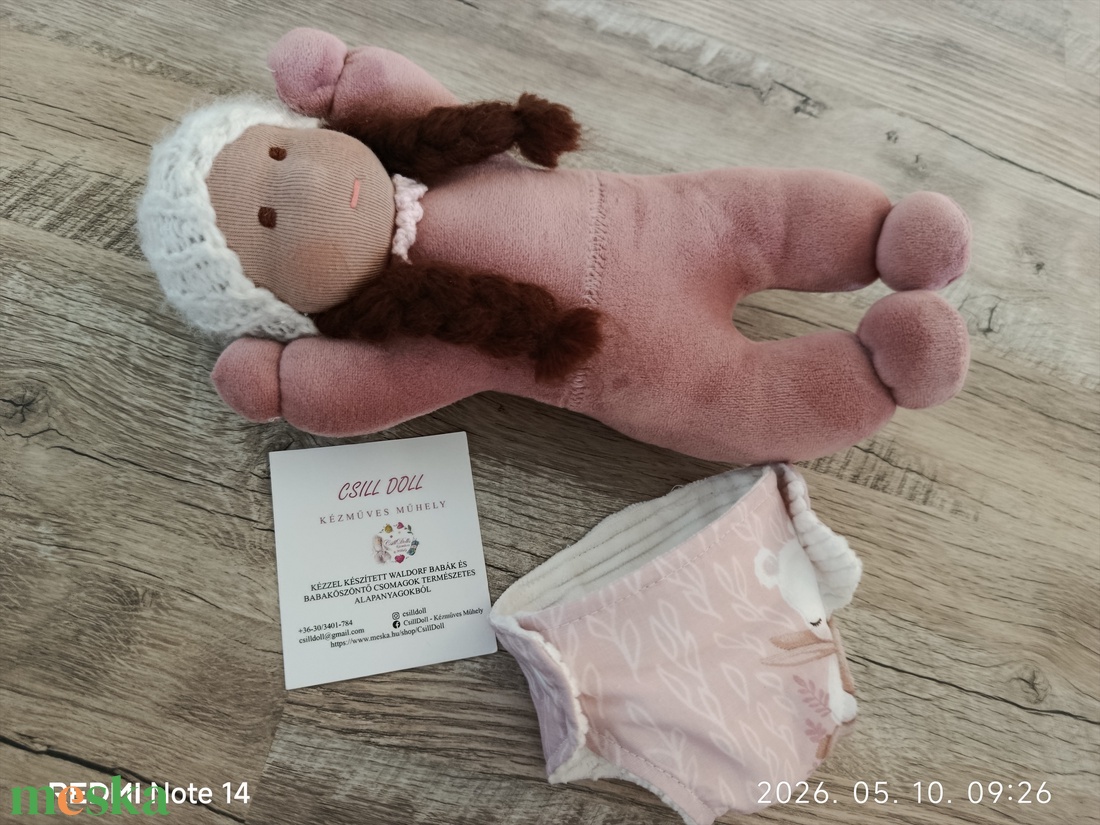 Cuki pelenkázható Waldorf manóbaba   - játék & sport - baba & babaház - játékbaba, babakellék - Meska.hu