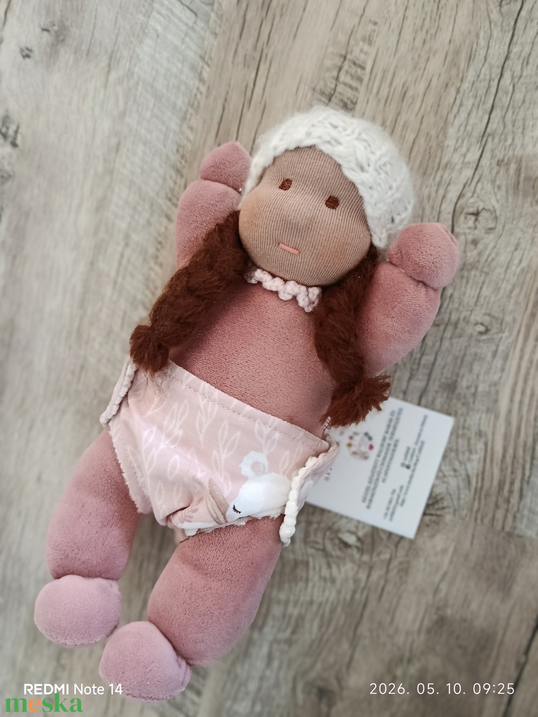 Cuki pelenkázható Waldorf manóbaba   - játék & sport - baba & babaház - játékbaba, babakellék - Meska.hu