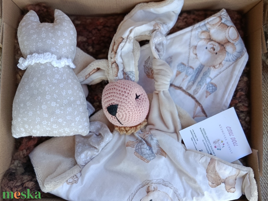 Pihe puha négy részes szett Babaköszöntő ajándéknak  - baba - mama - babalátogató ajándékcsomag - Meska.hu
