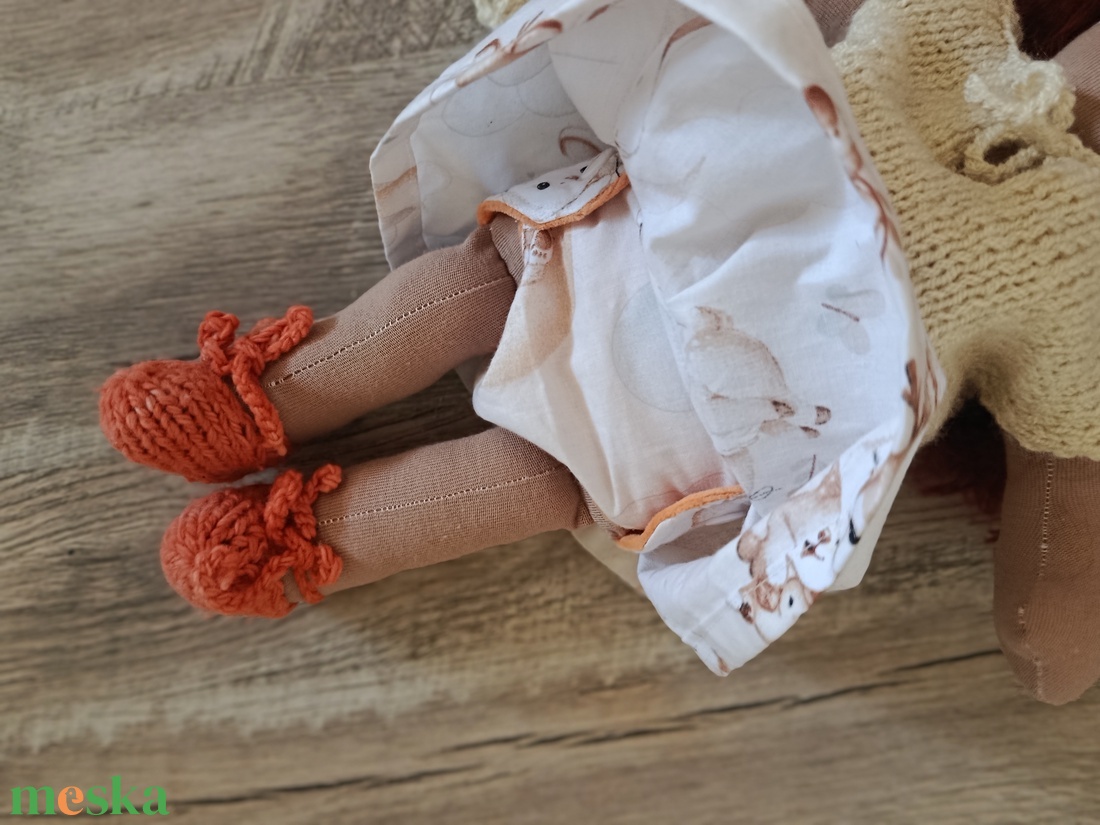  Öltöztethető vöröshajú Waldorf típusú baba keresi társát - játék & sport - baba & babaház - öltöztethető baba - Meska.hu