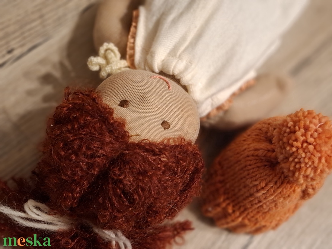  Pihe puha öltöztethető  Waldorf típusú baba - játék & sport - baba & babaház - öltöztethető baba - Meska.hu