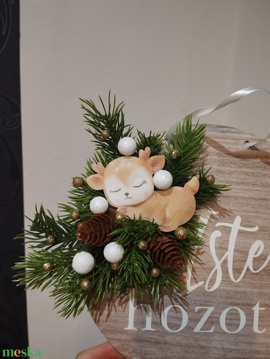 Őzikés ajtódísz élethű fenyővel - karácsony - adventi díszek - adventi ajtódísz - Meska.hu Őzikés ajtódísz élethű fenyővel - karácsony - adventi díszek - adventi ajtódísz - Meska.hu