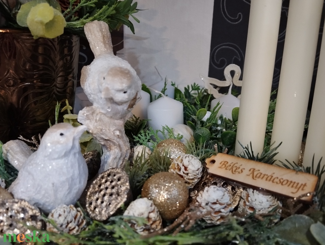 Adventi sztaldísz madárpárral - karácsony - adventi díszek - adventi koszorú - Meska.hu Adventi sztaldísz madárpárral - karácsony - adventi díszek - adventi koszorú - Meska.hu