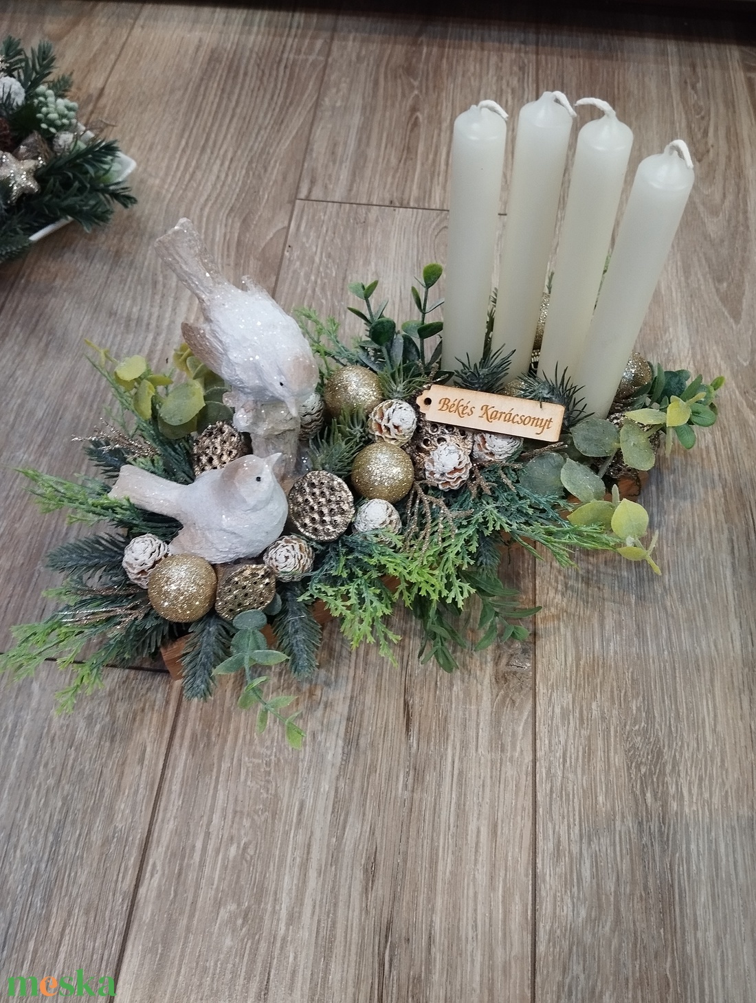 Adventi sztaldísz madárpárral - karácsony - adventi díszek - adventi koszorú - Meska.hu Adventi sztaldísz madárpárral - karácsony - adventi díszek - adventi koszorú - Meska.hu