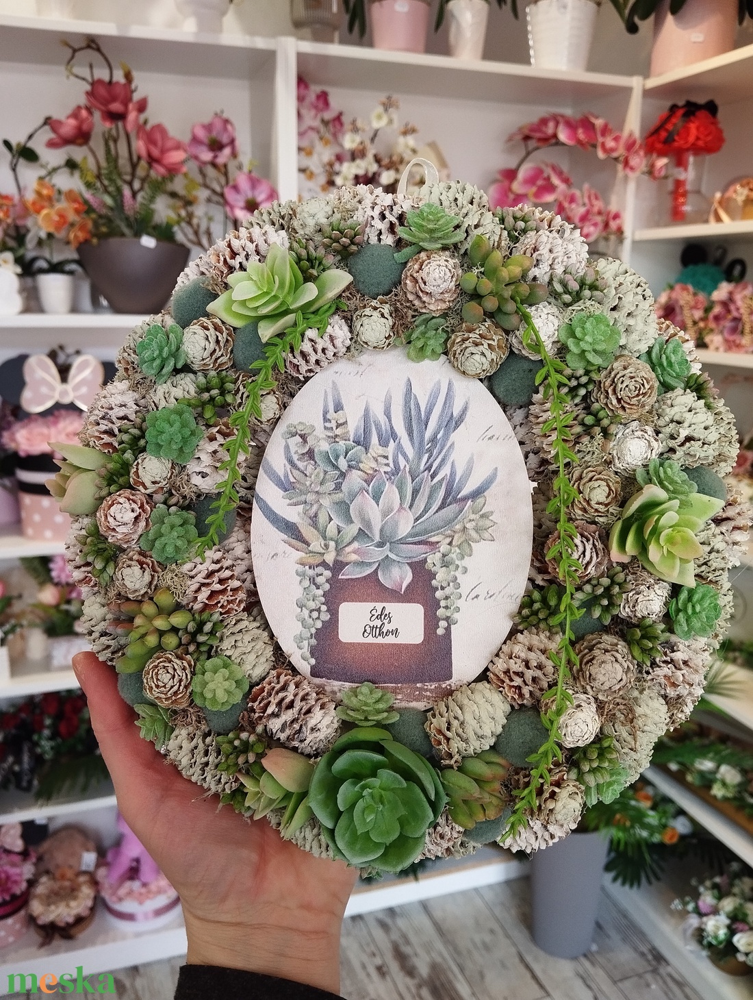 AKCIÓS!!Pozsgás kopogtató, 25cm - otthon & életmód - dekoráció - ajtó- és ablak dekoráció - ajtódísz & kopogtató - Meska.hu AKCIÓS!!Pozsgás kopogtató, 25cm - otthon & életmód - dekoráció - ajtó- és ablak dekoráció - ajtódísz & kopogtató - Meska.hu
