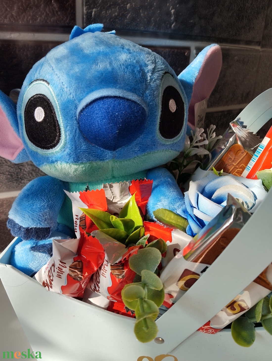 AKCIÓS!Stitch plüssös Kinder édesség táska - élelmiszer - gasztro ajándékcsomag - Meska.hu AKCIÓS!Stitch plüssös Kinder édesség táska - élelmiszer - gasztro ajándékcsomag - Meska.hu