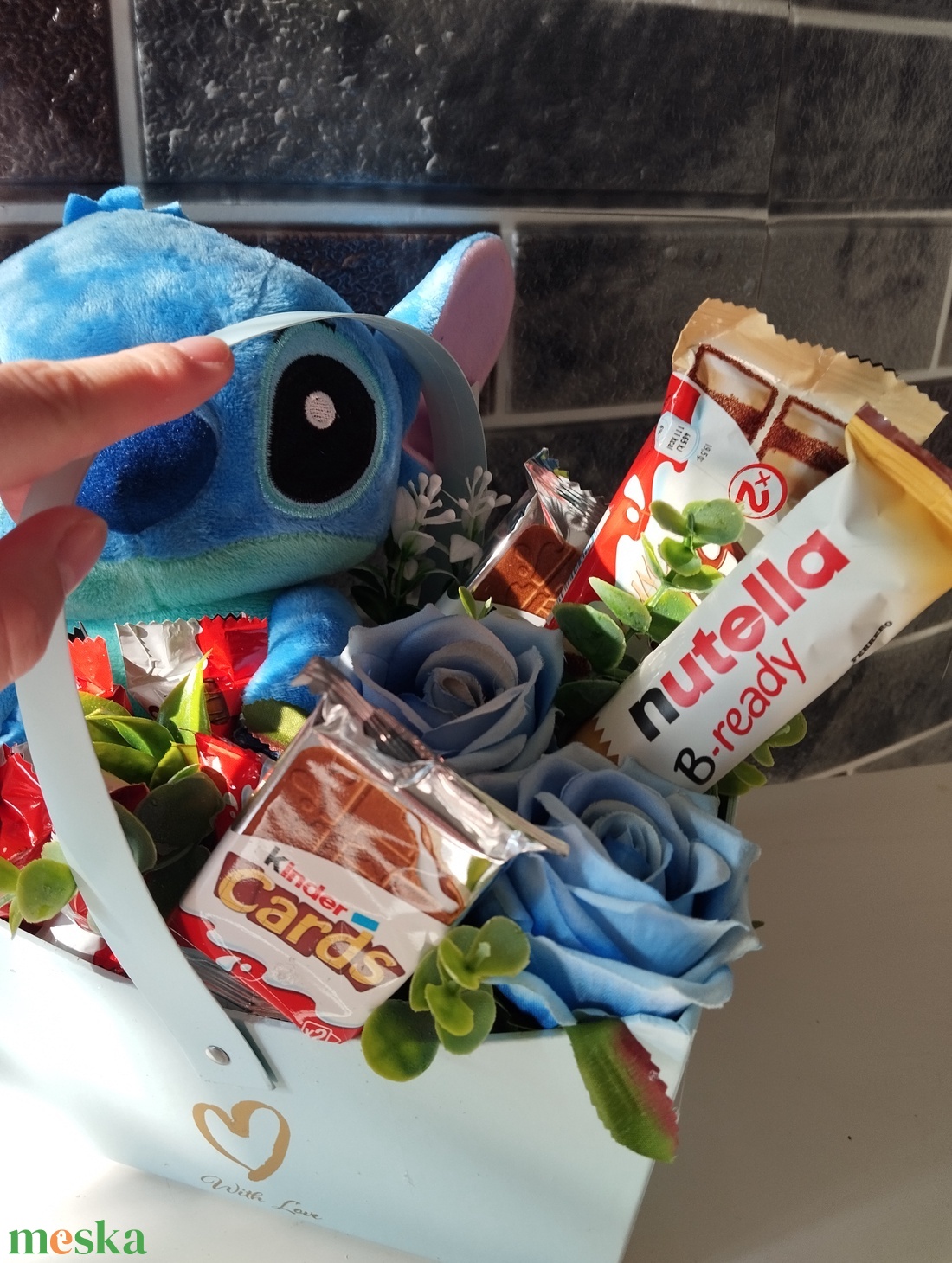 AKCIÓS!Stitch plüssös Kinder édesség táska - élelmiszer - gasztro ajándékcsomag - Meska.hu AKCIÓS!Stitch plüssös Kinder édesség táska - élelmiszer - gasztro ajándékcsomag - Meska.hu