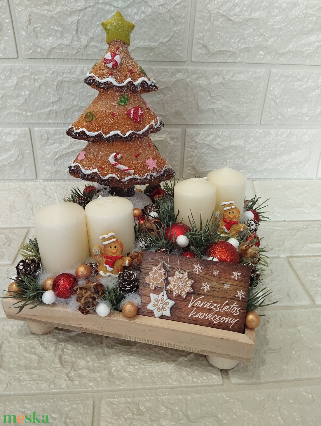 Mézeskalács fa, fa tálcás advanti asztaldísz - karácsony - adventi díszek - adventi koszorú - Meska.hu Mézeskalács fa, fa tálcás advanti asztaldísz - karácsony - adventi díszek - adventi koszorú - Meska.hu