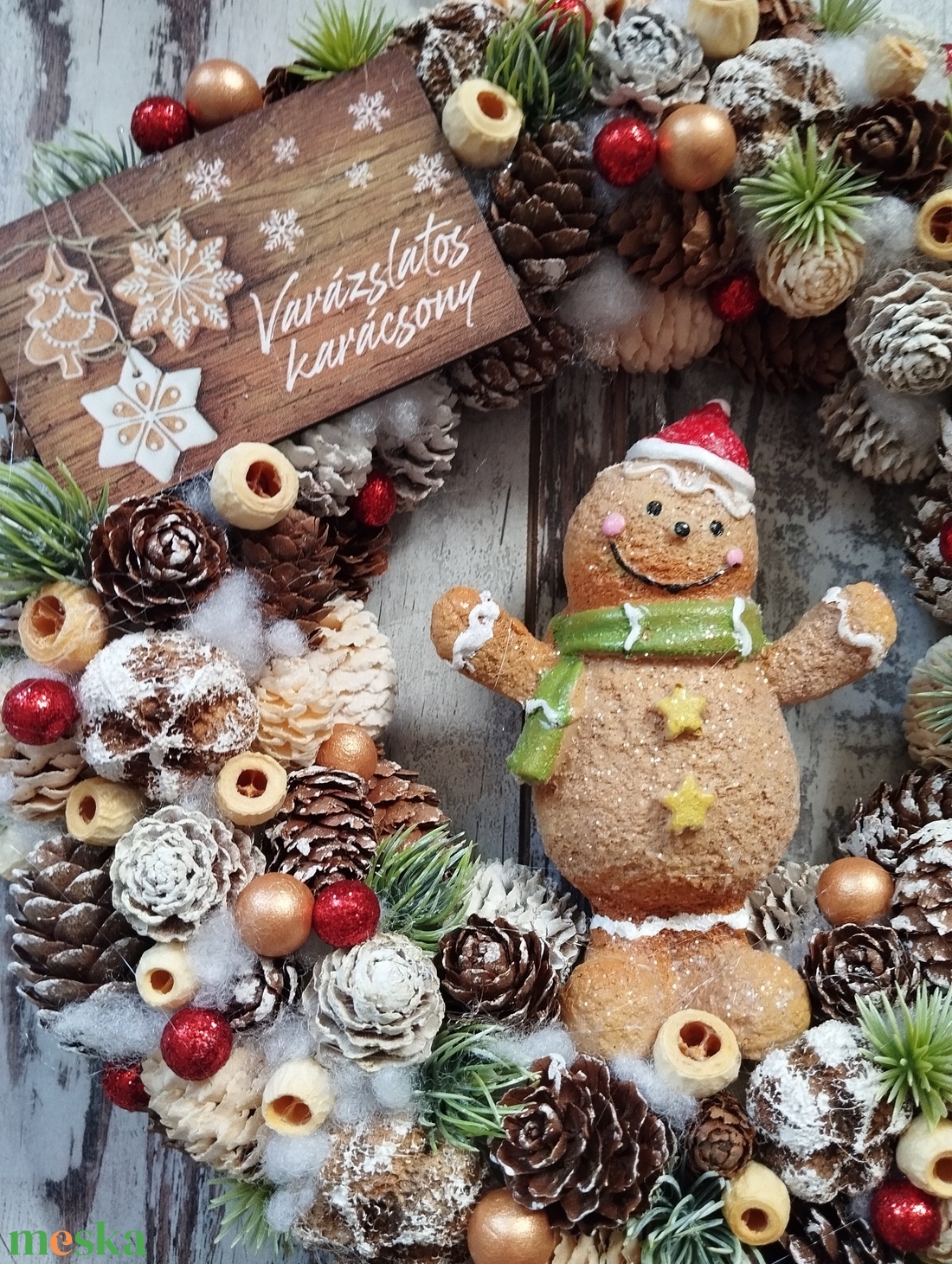 Mézi figurás ajtódísz, 24 cm - karácsony - adventi díszek - adventi ajtódísz - Meska.hu Mézi figurás ajtódísz, 24 cm - karácsony - adventi díszek - adventi ajtódísz - Meska.hu