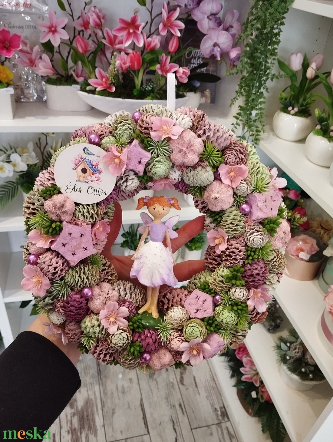 Tündér figurás ajtódísz - otthon & életmód - dekoráció - ajtó- és ablak dekoráció - ajtódísz & kopogtató - Meska.hu