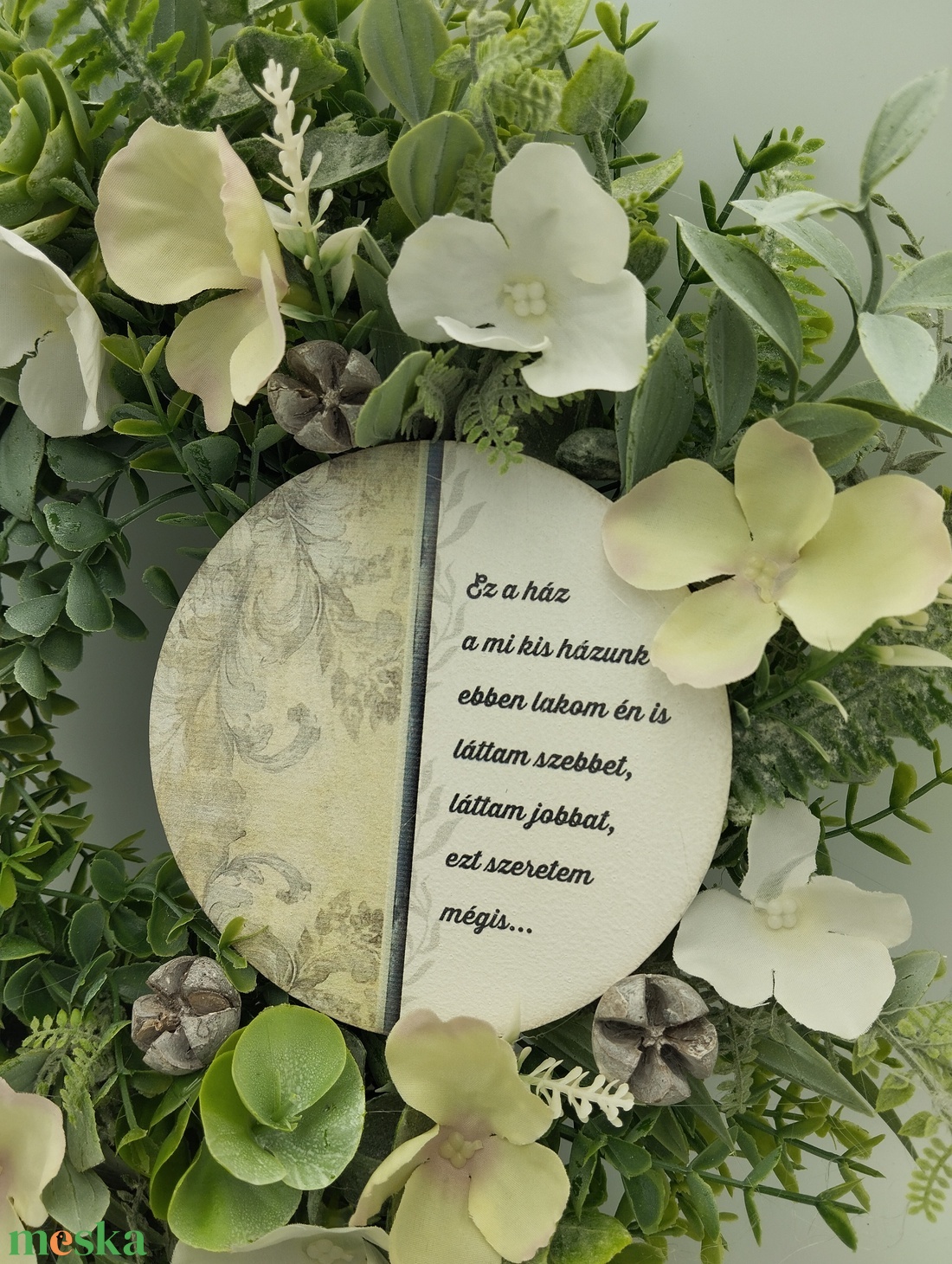 Több évszakos, natúr élethű ajtódísz, 42cm - otthon & életmód - dekoráció - ajtó- és ablak dekoráció - ajtódísz & kopogtató - Meska.hu