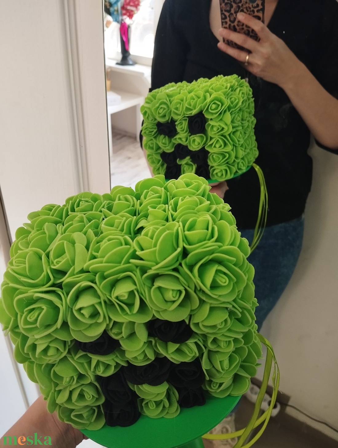 Minecraft full habrózsás örökcsokor - otthon & életmód - virágdekoráció - virágok - virágcsokor - Meska.hu