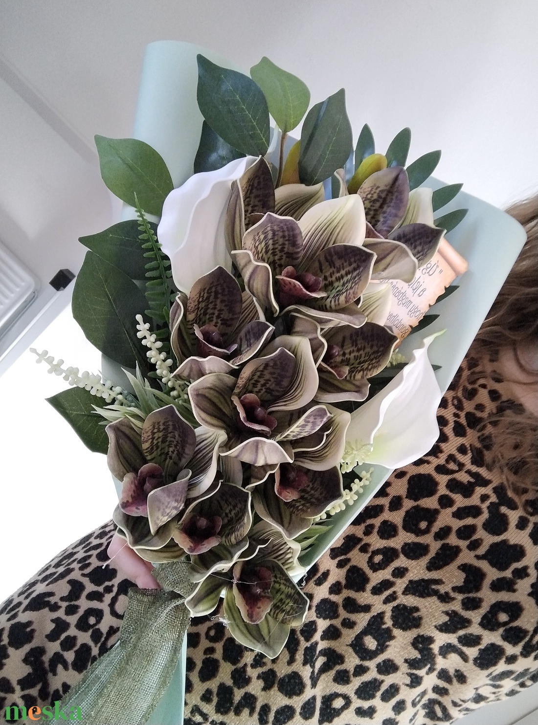 Polifoam orchideás ballagási csokor - otthon & életmód - virágdekoráció - virágok - virágcsokor - Meska.hu
