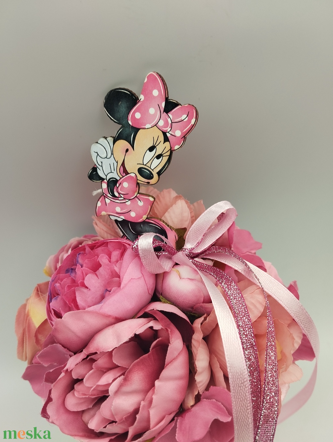 Minnie pink örökcsokor - otthon & életmód - virágdekoráció - virágok - virágcsokor - Meska.hu