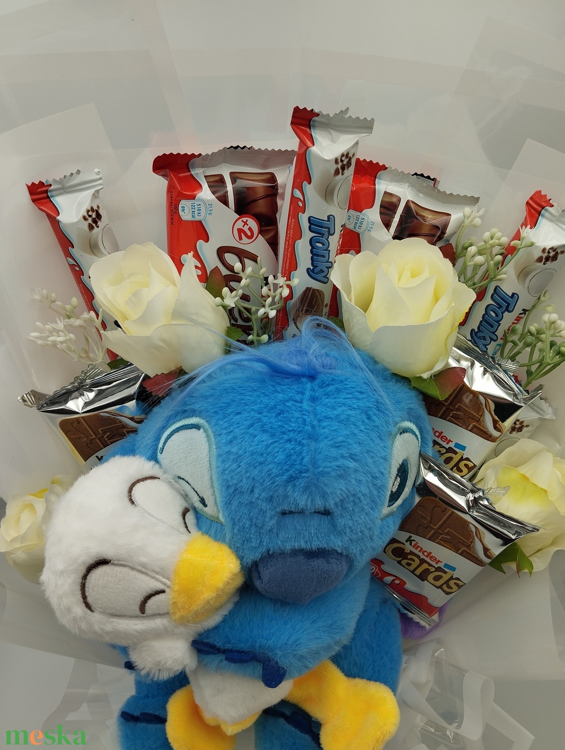 Nagy Stitch plüss Kinder csokor - otthon & életmód - virágdekoráció - virágok - virágcsokor - Meska.hu