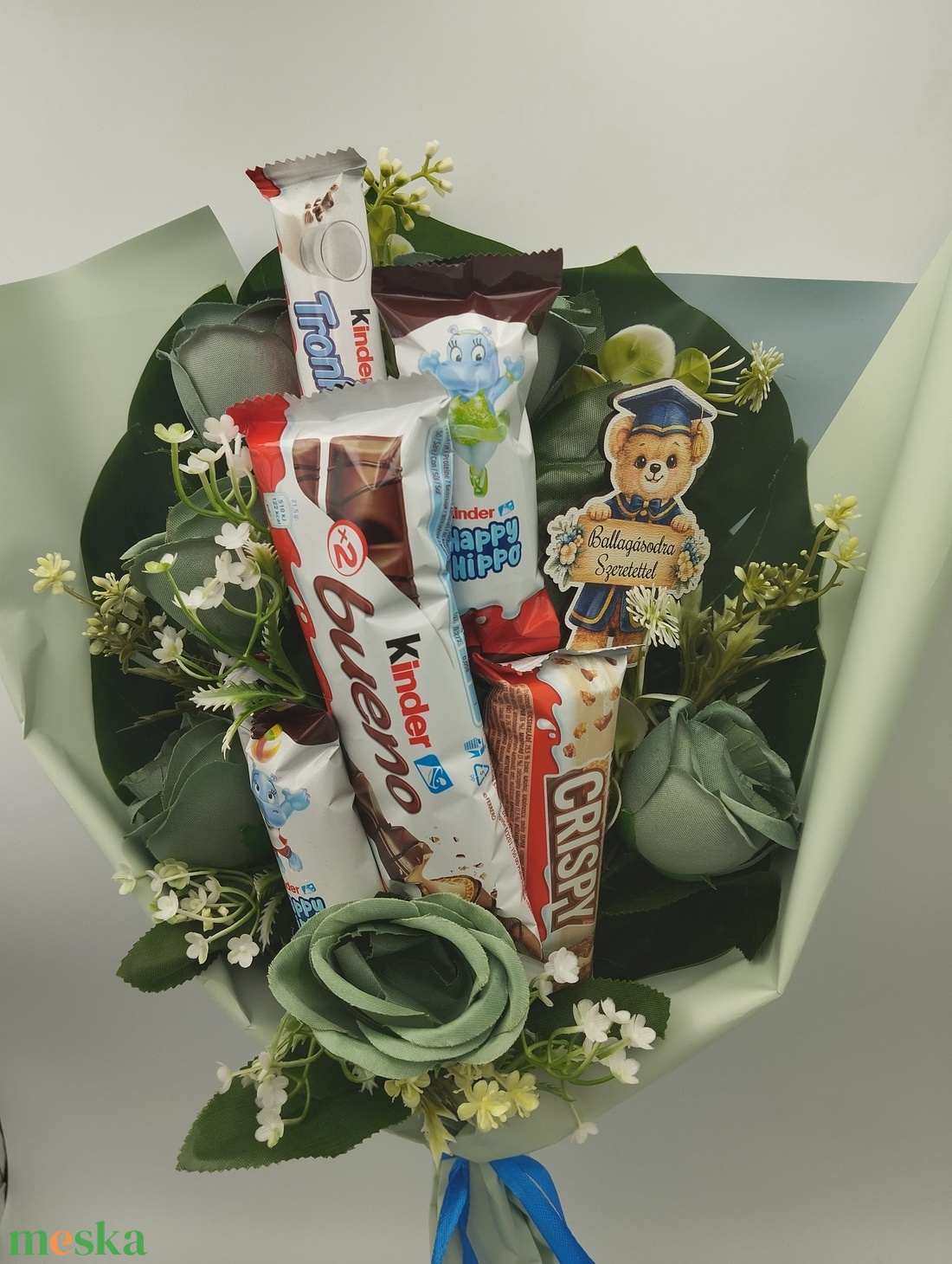 Macis táblás Kinder csokor - otthon & életmód - virágdekoráció - virágok - virágcsokor - Meska.hu