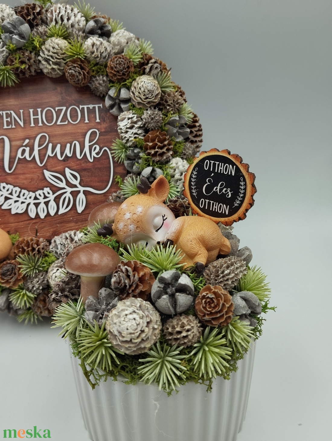 Őzikés ajtódísz és asztaldísz szett - otthon & életmód - dekoráció - ajtó- és ablak dekoráció - ablakdísz - Meska.hu