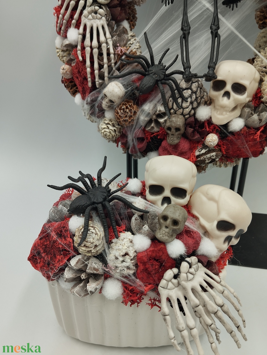 Koponyás, pókos Halloween szett - otthon & életmód - dekoráció - halloween - halloweeni dekoráció - Meska.hu