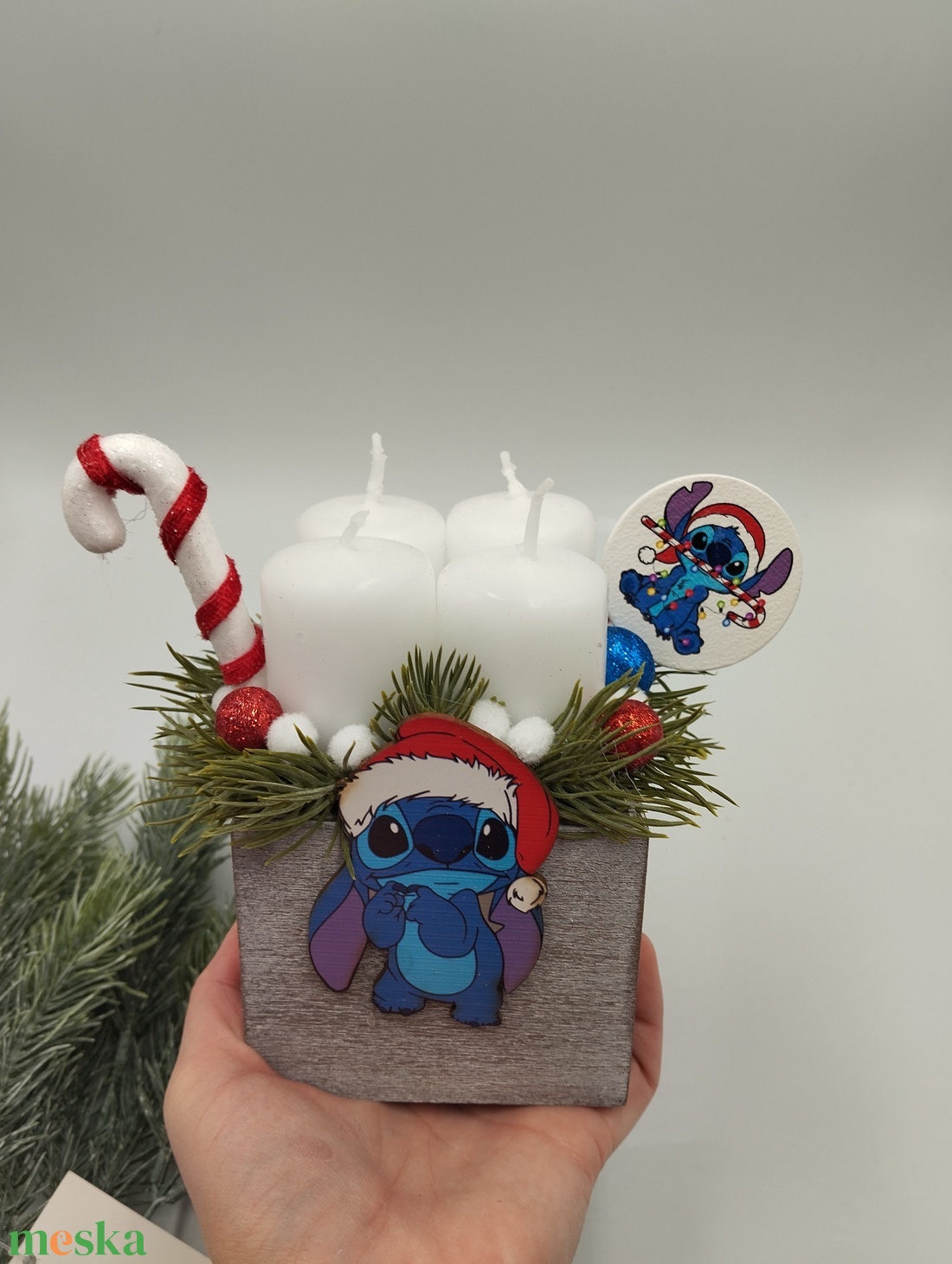 Mini Stitch adventi box - karácsony - adventi díszek - adventi gyertyadíszek és koszorúdíszek - Meska.hu