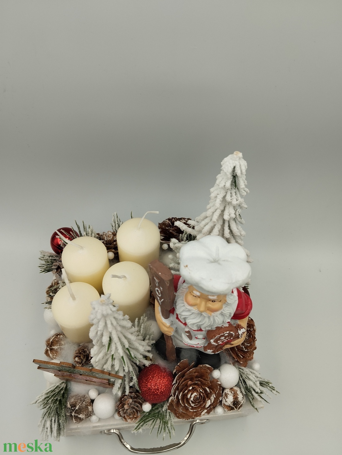 Mikulás Mézivel, adventi fiók - karácsony - adventi díszek - adventi gyertyadíszek és koszorúdíszek - Meska.hu