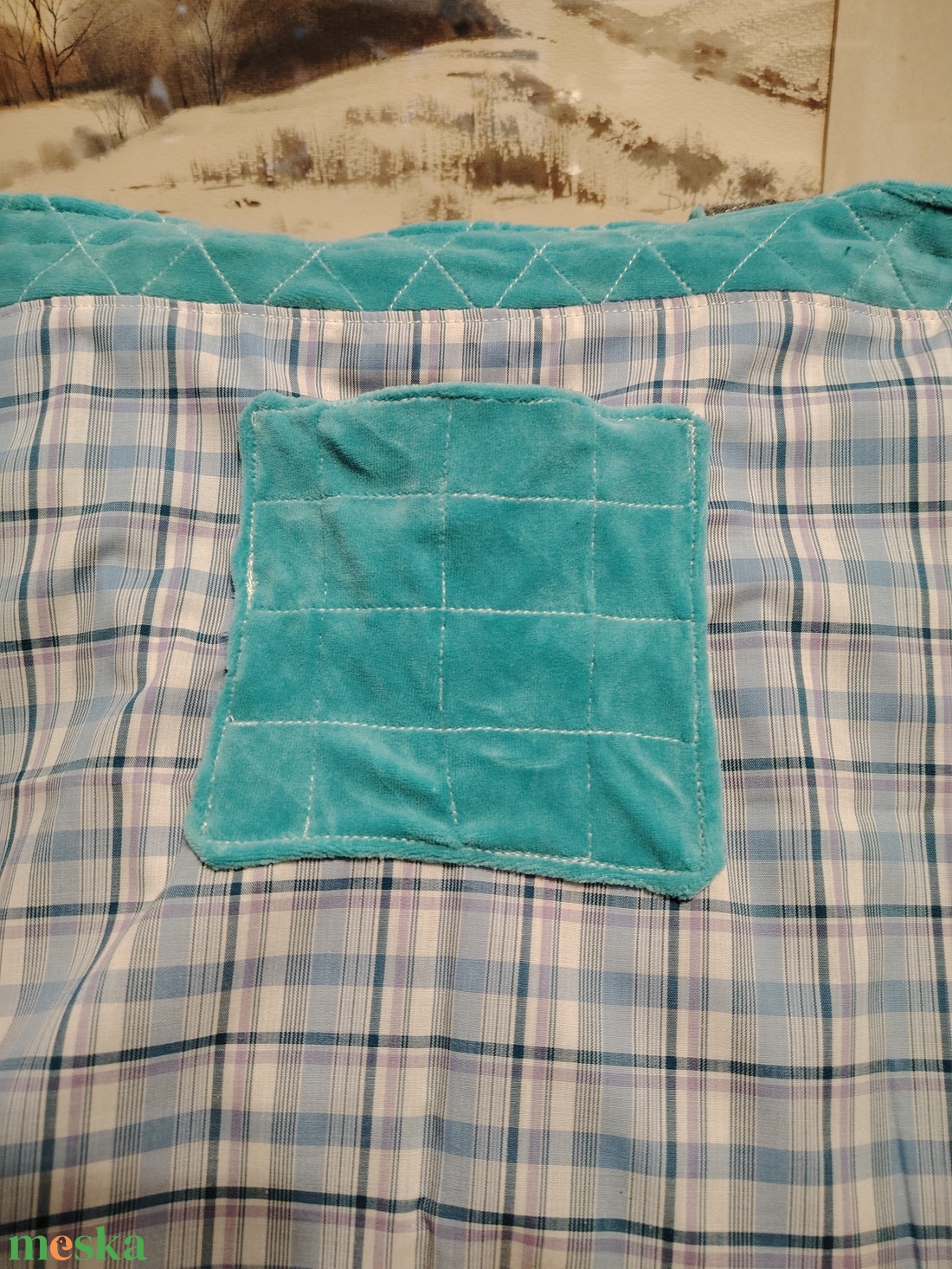 Kék színű medvés táska - táska & tok - bevásárlás & shopper táska - shopper, textiltáska, szatyor - Meska.hu