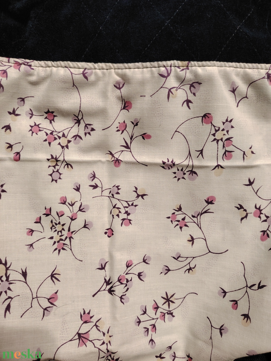 Virágos aranyos - táska & tok - bevásárlás & shopper táska - shopper, textiltáska, szatyor - Meska.hu