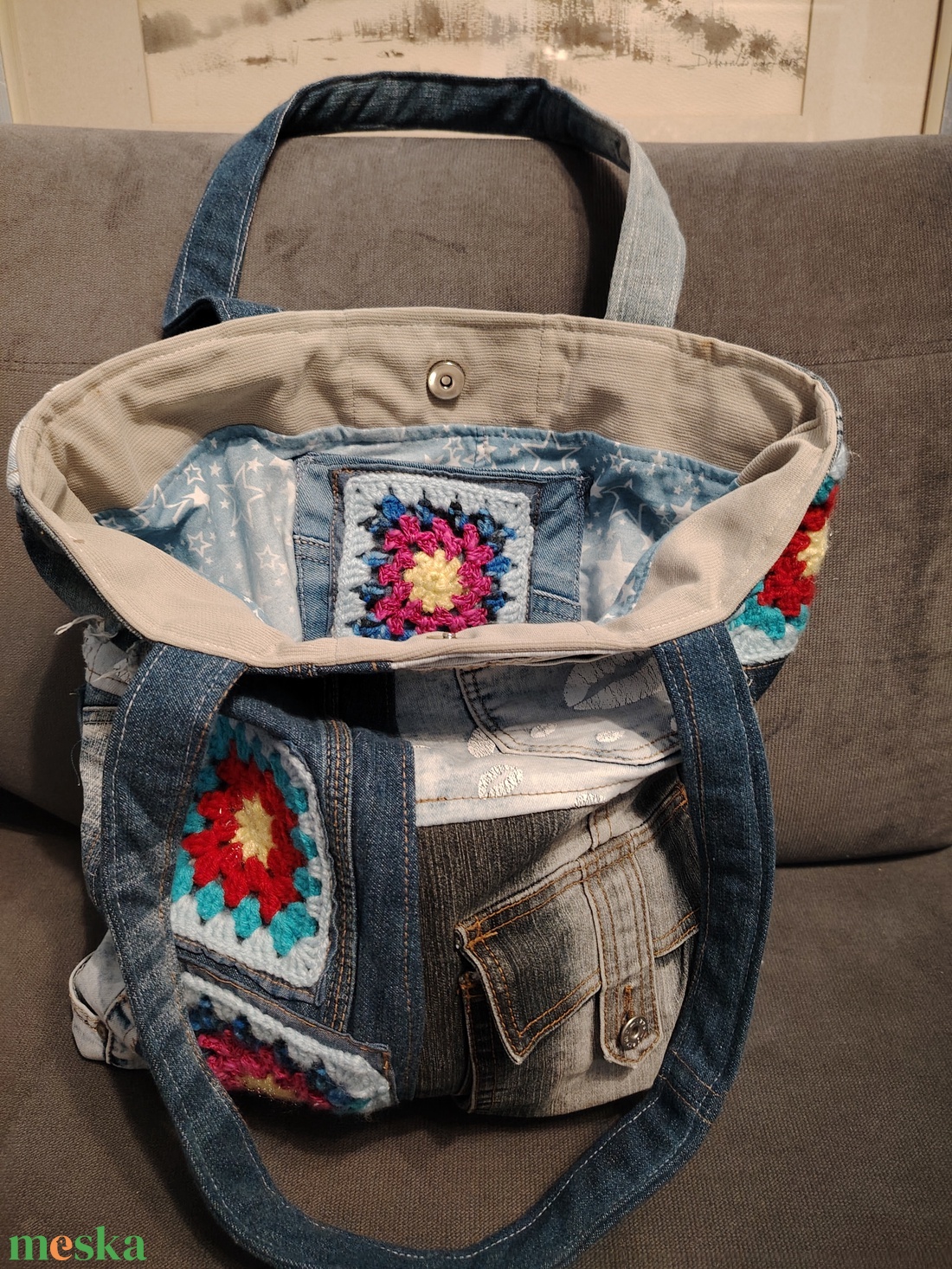 Hippi táska - táska & tok - kézitáska & válltáska - nagy pakolós táska - Meska.hu