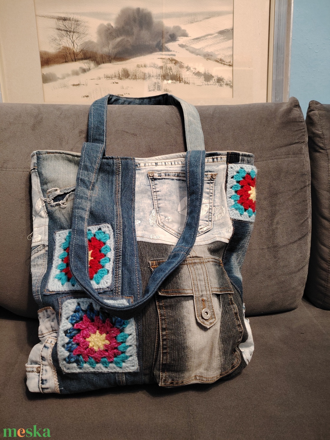 Hippi táska - táska & tok - kézitáska & válltáska - nagy pakolós táska - Meska.hu