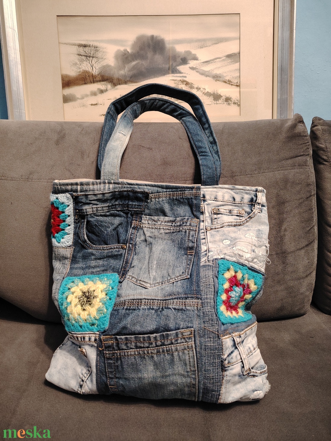 Hippi táska - táska & tok - kézitáska & válltáska - nagy pakolós táska - Meska.hu