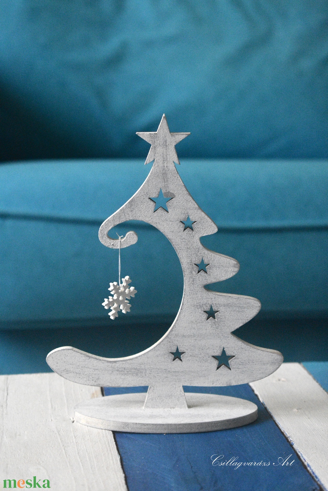 Karácsonyi asztaldísz, fenyő - karácsony - karácsonyi lakásdekoráció - ünnepi asztaldekoráció - Meska.hu