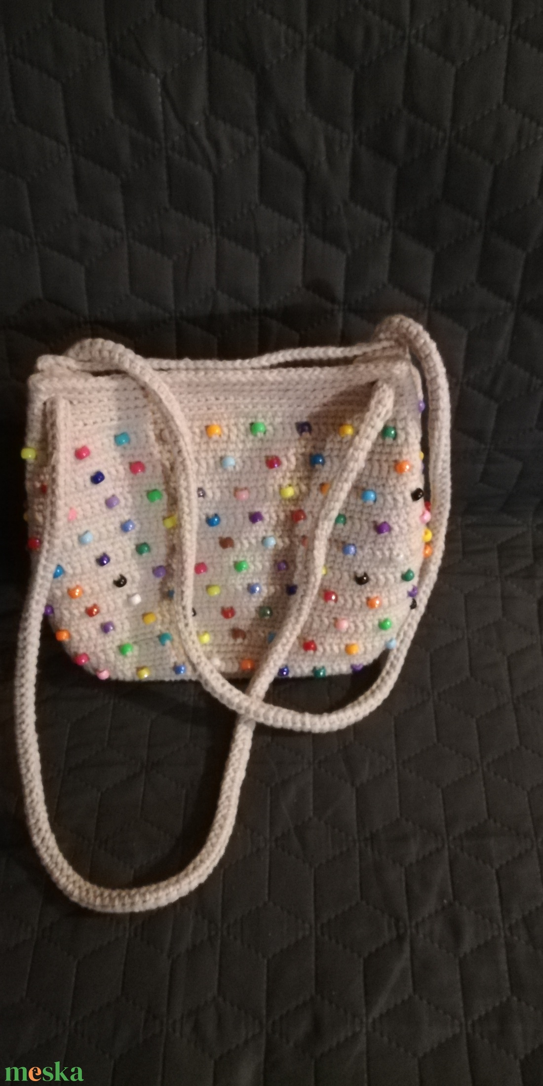 Horgolt kézitáska 10-12 éves lányoknak - táska & tok - pénztárca & más tok - pénztárca - női pénztárca - Meska.hu