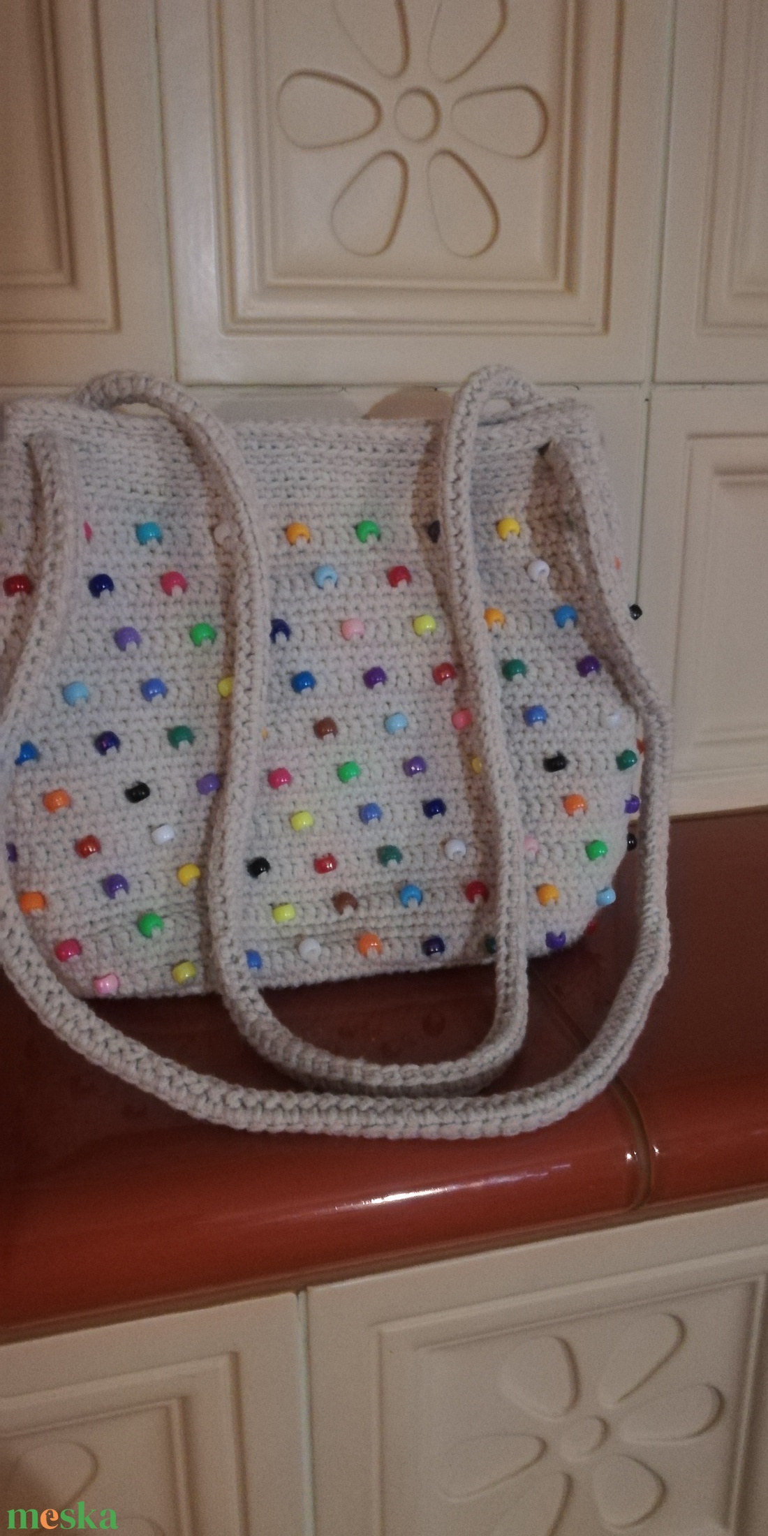 Horgolt kézitáska 10-12 éves lányoknak - táska & tok - pénztárca & más tok - pénztárca - női pénztárca - Meska.hu