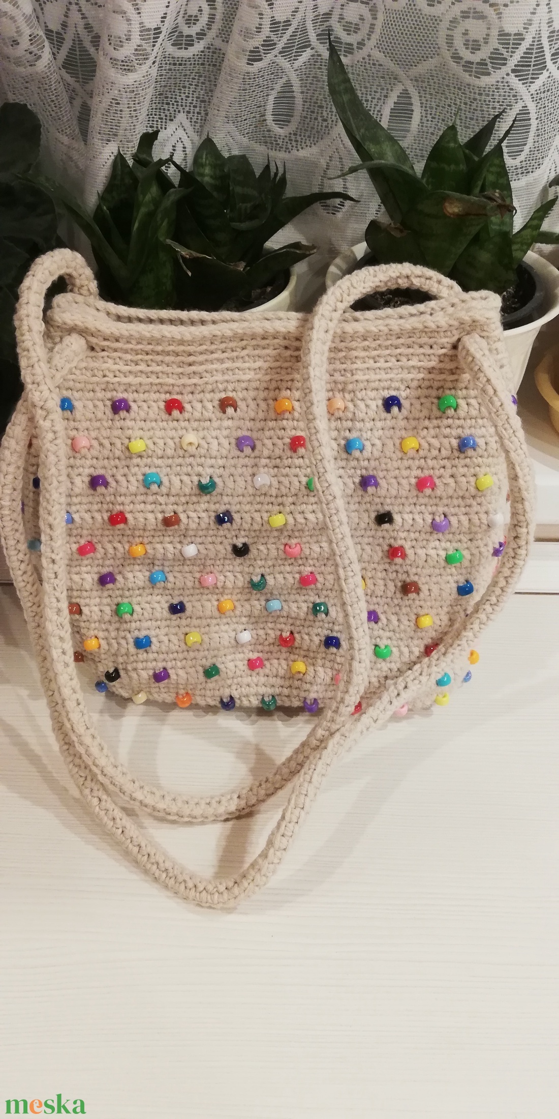 Horgolt kézitáska 10-12 éves lányoknak - táska & tok - pénztárca & más tok - pénztárca - női pénztárca - Meska.hu