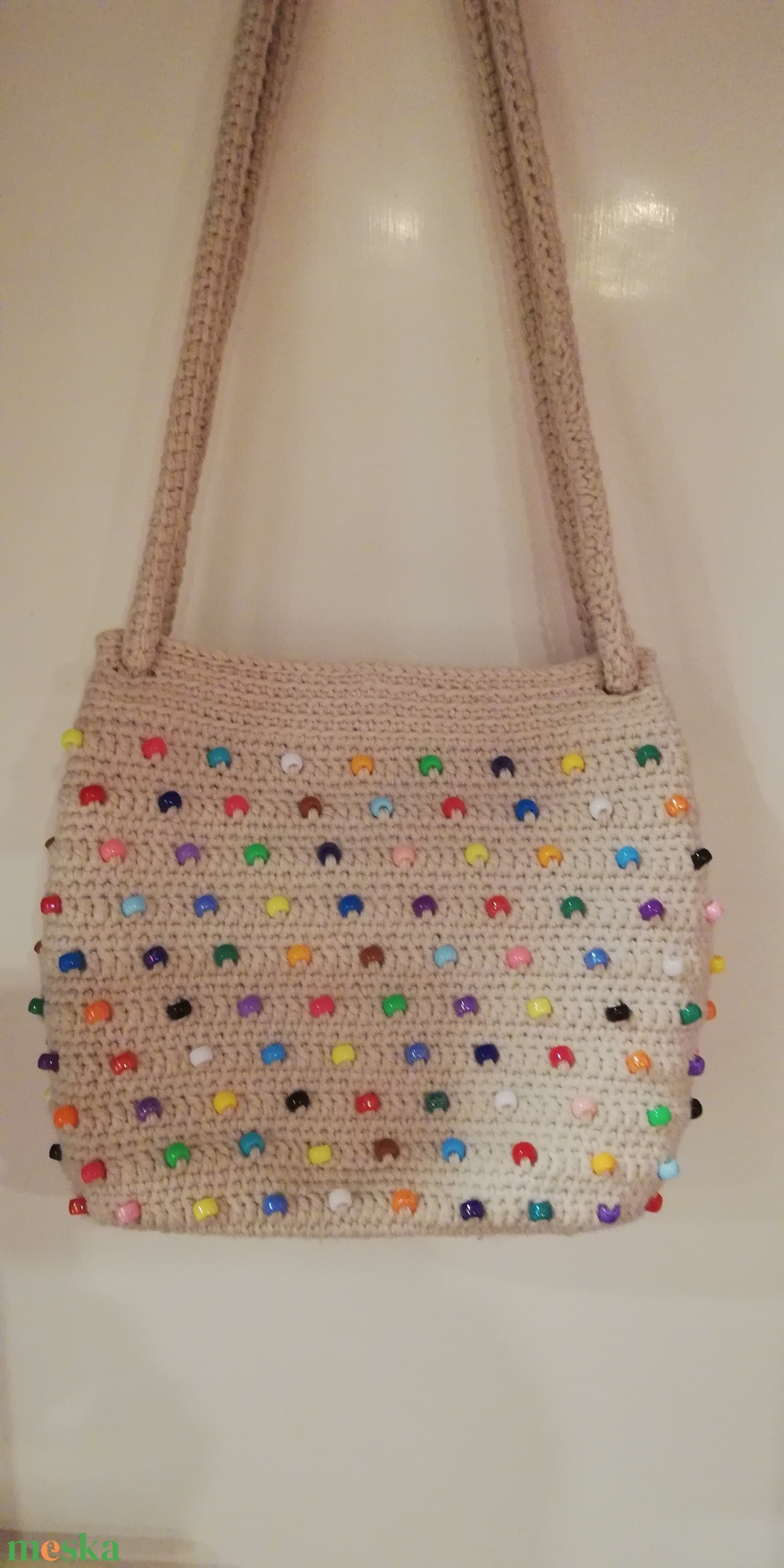 Horgolt kézitáska 10-12 éves lányoknak - táska & tok - pénztárca & más tok - pénztárca - női pénztárca - Meska.hu