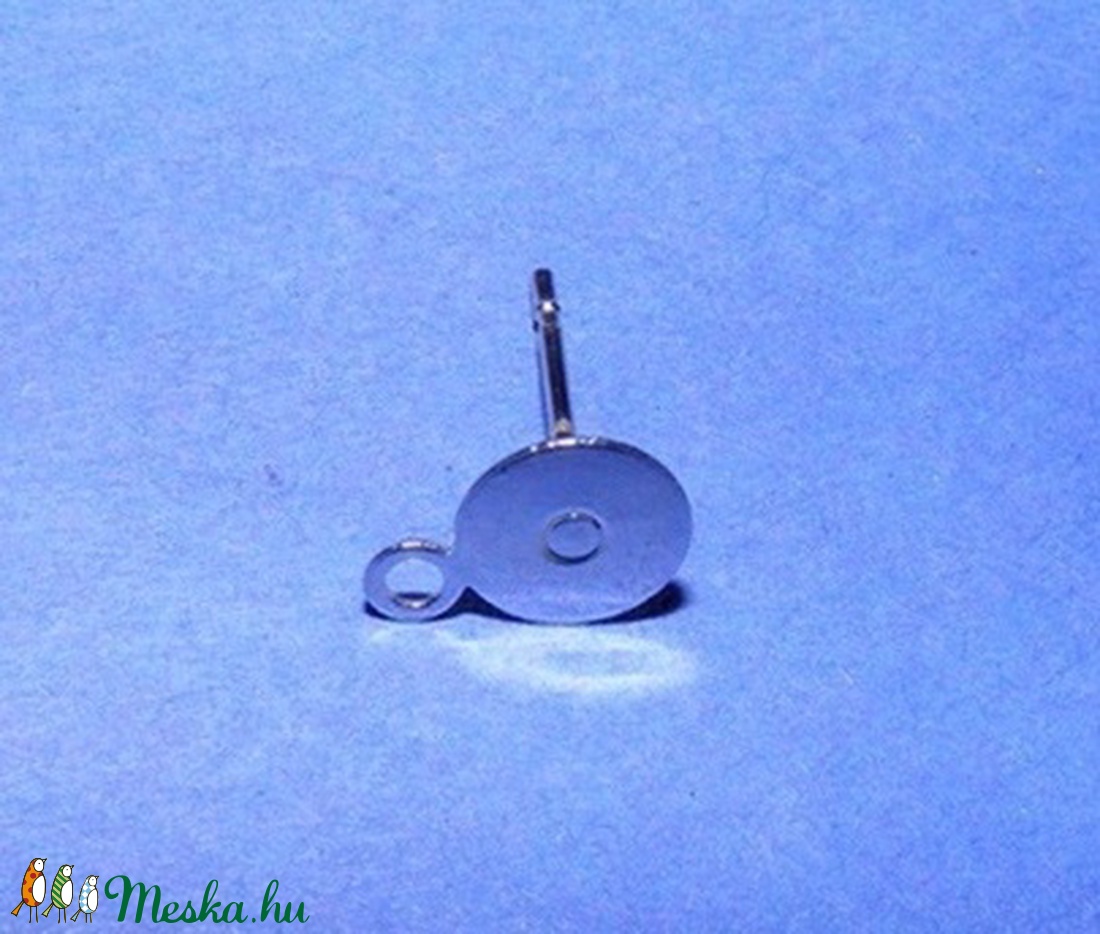 Nemesacél stiftes fülbevaló alap (STAS-25 minta/1 db) - 12x7 mm - gyöngy, ékszerkellék - Meska.hu Nemesacél stiftes fülbevaló alap (STAS-25 minta/1 db) - 12x7 mm - gyöngy, ékszerkellék - Meska.hu