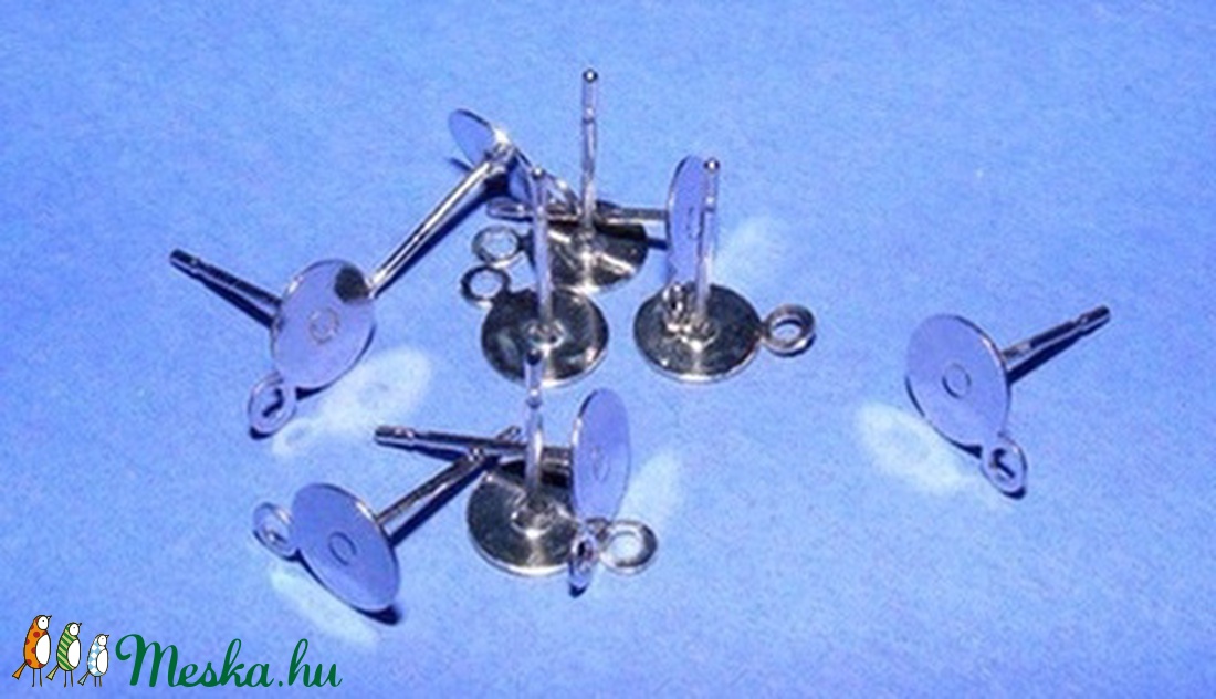 Nemesacél stiftes fülbevaló alap (STAS-25 minta/1 db) - 12x7 mm - gyöngy, ékszerkellék - Meska.hu Nemesacél stiftes fülbevaló alap (STAS-25 minta/1 db) - 12x7 mm - gyöngy, ékszerkellék - Meska.hu