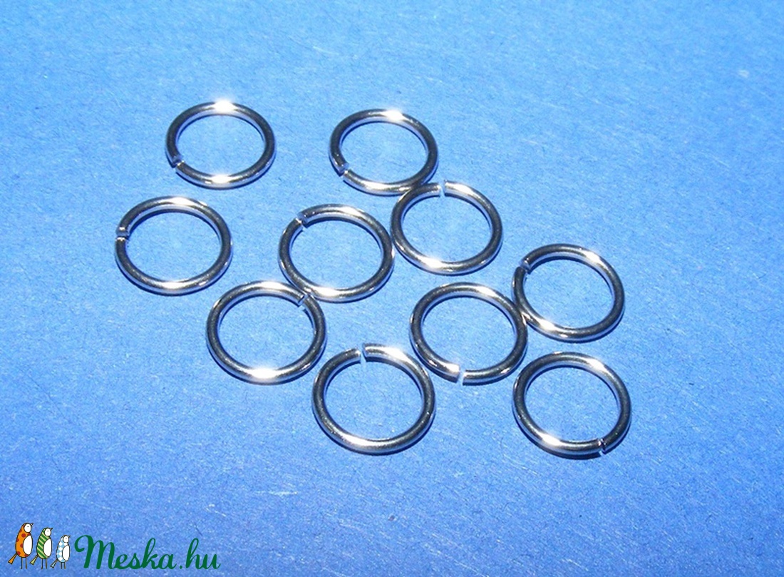 Nemesacél szerelőkarika (STAS-16 minta/10 db) - 7x0,8 mm - gyöngy, ékszerkellék - Meska.hu Nemesacél szerelőkarika (STAS-16 minta/10 db) - 7x0,8 mm - gyöngy, ékszerkellék - Meska.hu